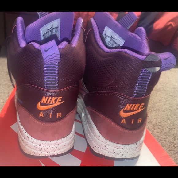 Nike Air Max 1 Mid Sneakerboot Deep Burgundy 8.5 - Picture 2 of 6